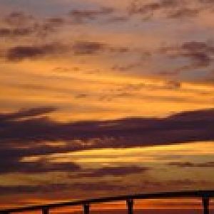 Sunset over Solomons Bridge