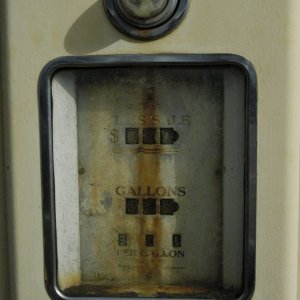 Old gas pump closeup