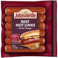 Johnsonville Beef Hot Smoked Sausage, 6 Links, 12 oz - Walmart.com