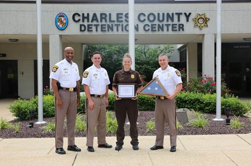 From Left to Right: Sheriff Troy Berry, Deputy Director Ryan Ross, CFC Allison Middleton, and Director Brandon Foster.