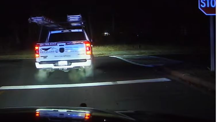 Truck fleeing police.