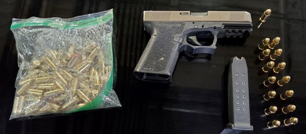 A loaded handgun was recovered with no make, model, or serial number, commonly referred to as a “ghost gun.”