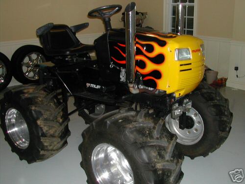 4 wheeler lawn online mower