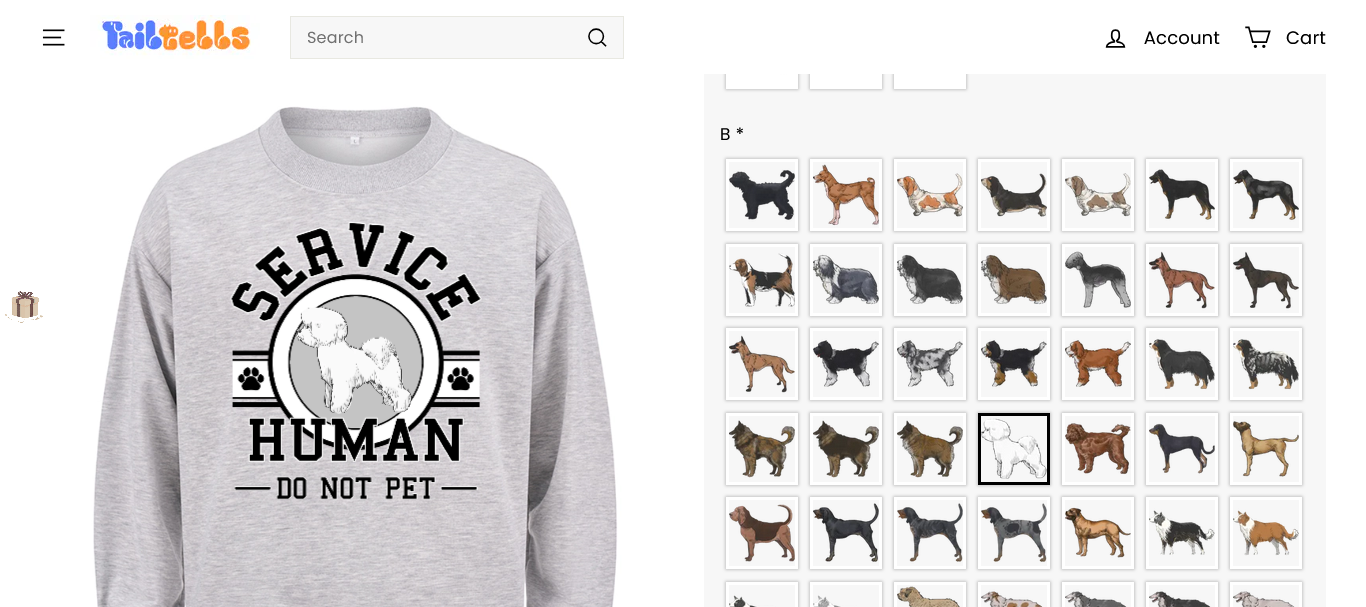 Screenshot 2024-12-10 at 10-28-59 Service Human Do Not Pet - Personalized Custom Sweatshirt Sa...png