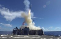 PHILIPPINE SEA – A Tomahawk land attack missile is launched from the Arleigh Burke-class guided-missile destroyer USS Curtis Wilbur (DDG 54) during a May 2019 live-fire demonstration. Naval Surface Warfare Center Dahlgren Division (NSWCDD) institutionalized its Technical Excellence Framework to make a difference in the Fleet in terms of capability, quality, security and safety of warfare mission critical products – including system development and products supporting the Tomahawk land attack missile – the command announced, Aug. 13, 2019. Dahlgren’s Technical Excellence Framework - a set of project execution requirements, training, internal project reviews, technical excellence metrics and data-driven continuous improvement - applies to all NSWCDD technical programs and projects. Over the course of seven years, the command’s Chief Engineer Council worked to achieve their vision of institutionalizing technical excellence, rigor and discipline in order to meet the primary goal of consistently and efficiently developing safe, secure, reliable, maintainable, and high-quality products and systems.  (U.S. Navy photo by Mass Communication Specialist 2nd Class Taylor DiMartino/Released)