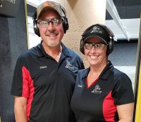 Flat Broke Shooters owners Steve Thomas, left, and Cindi Thomas, right, opened a range on their farm on Aug. 5, 2019. (Courtesy of Steve and Cindi Thomas)