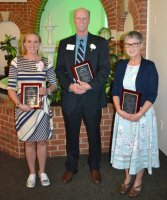 From left are Cortney Watson, Leonardtown High School; David Holland, Leonardtown Middle School; and Joanne Clapp, Chesapeake Public Charter School.