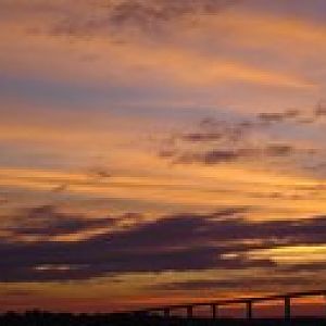 Sunset over Solomons Bridge