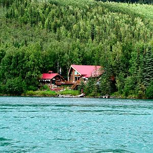 Cabin on the Russian River in Alaska