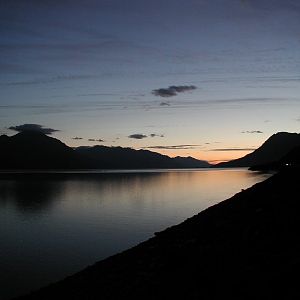 Sunset on Turnagain Arm near Anchorage Alaska
