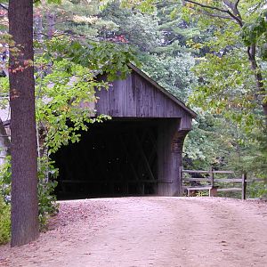 Entrance to covered bridge