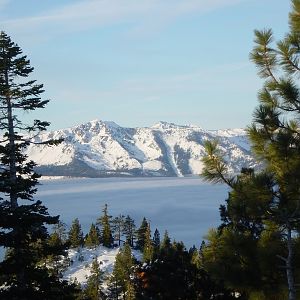 view of Lake Tahoe from the lodge