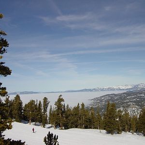 view from Nevada side looking at Lake Tahoe