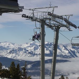 SkyExpress lift, Lake Tahoe, Sierra Nevada mountain range