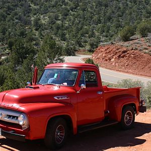 Red truck outside of Sedona