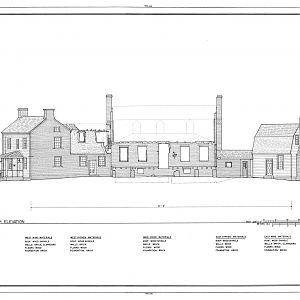 Habre de Venture, South Elevation Drawing