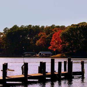 Sunny day off the dock in Drum Point,Md.