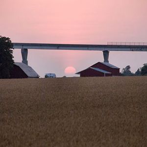 Solomons bridge at sunset