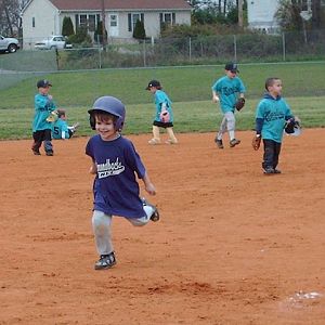 Heading for third base