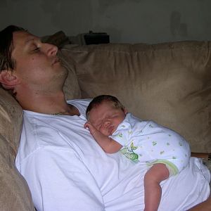 Day 3, sleepy time with Dad