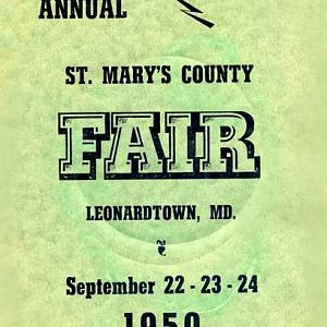 1950 Catalog Cover, St. Mary's County Fair