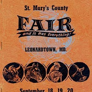 1953 Catalog Cover, St. Mary's County Fair