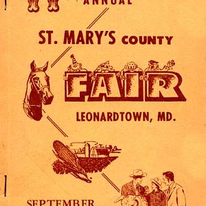1957 Catalog Cover, St. Mary's County Fair