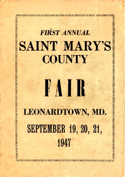 1947 Catalog Cover, St. Mary's County Fair