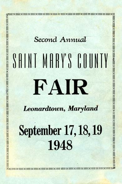 1948 Catalog Cover, St. Mary's County Fair