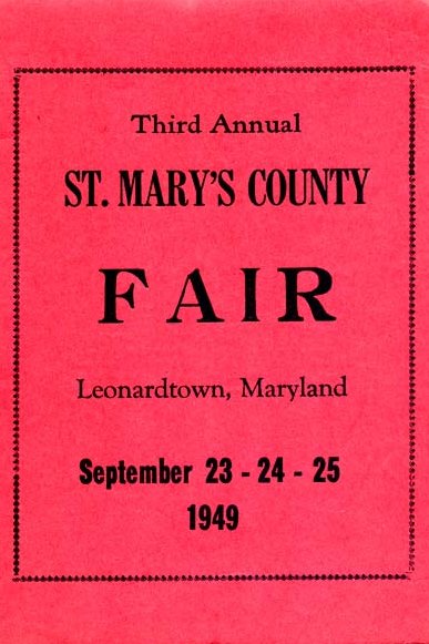 1949 Catalog Cover, St. Mary's County Fair
