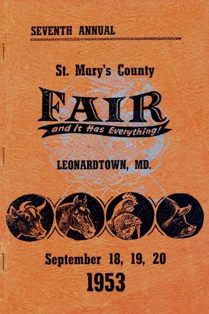 1953 Catalog Cover, St. Mary's County Fair