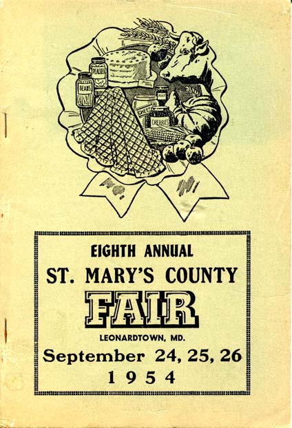 1954 Catalog Cover, St. Mary's County Fair