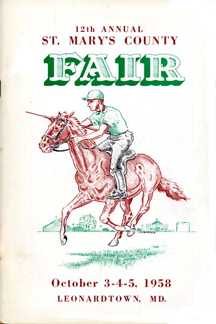 1958 Catalog Cover, St. Mary's County Fair