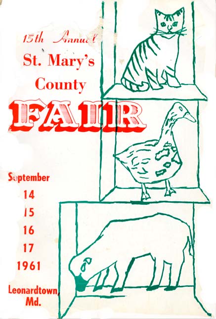 1961 Catalog Cover, St. Mary's County Fair