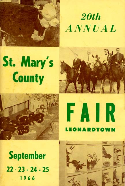 1966 Catalog Cover, St. Mary's County Fair
