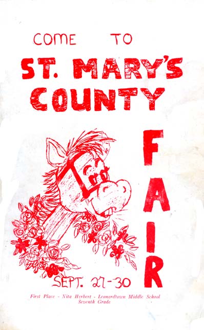 1973 Catalog Cover, St. Mary's County Fair