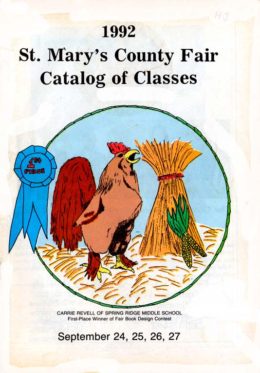 1992 Catalog Cover, St. Mary's County Fair