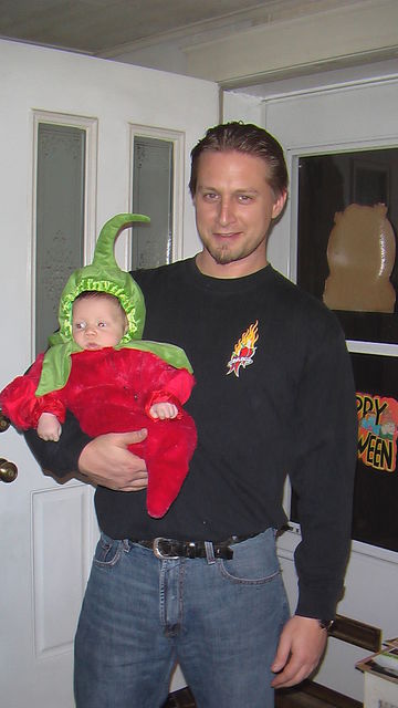 About to go Halloweenin' with Dad.
