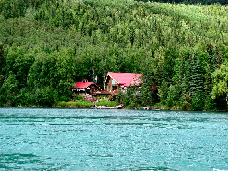 Cabin on the Russian River in Alaska