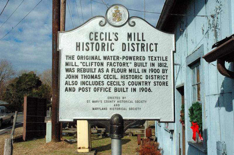 Cecil's Old Mill, Indian Bridge Road, Great Mills, MD