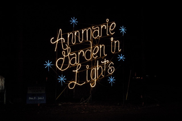 Christmas Lights at Annmarie Gardens - Entrance