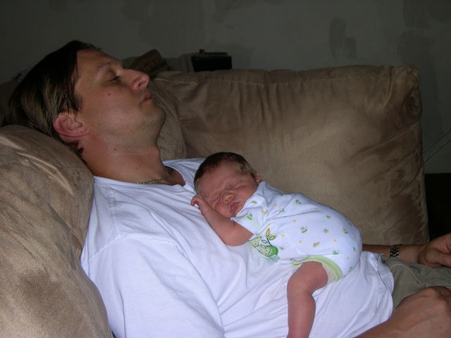 Day 3, sleepy time with Dad