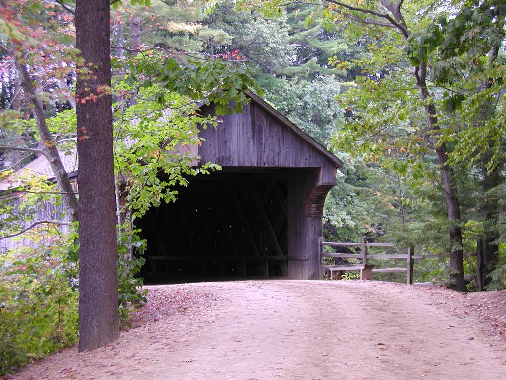 Entrance to covered bridge