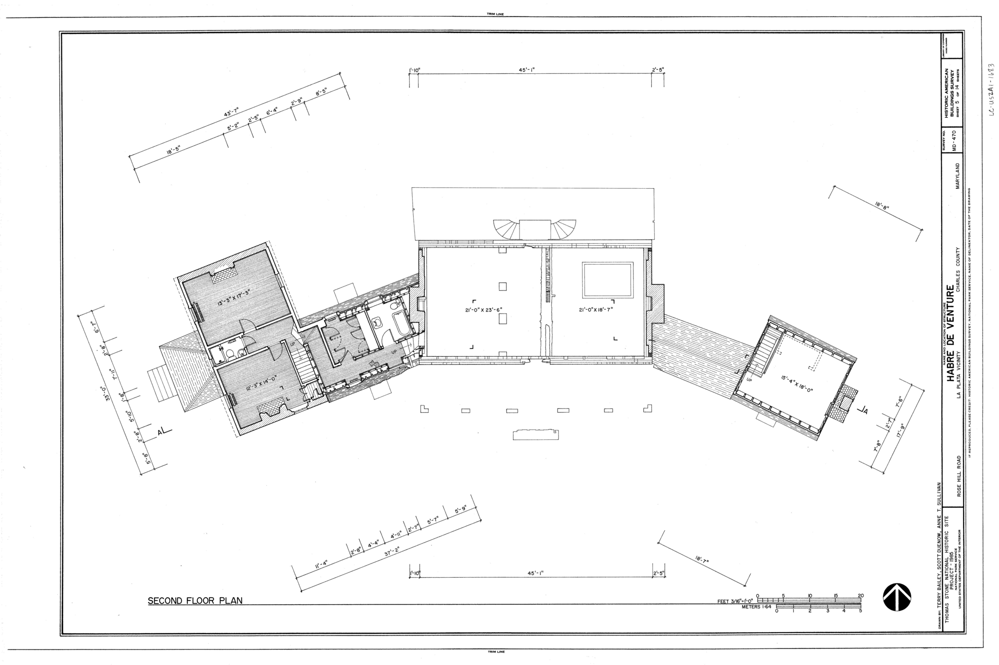 Habre de Venture, Second Floor Plan Drawing