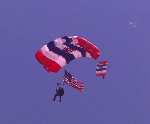 Jump team 2 - close-up flag