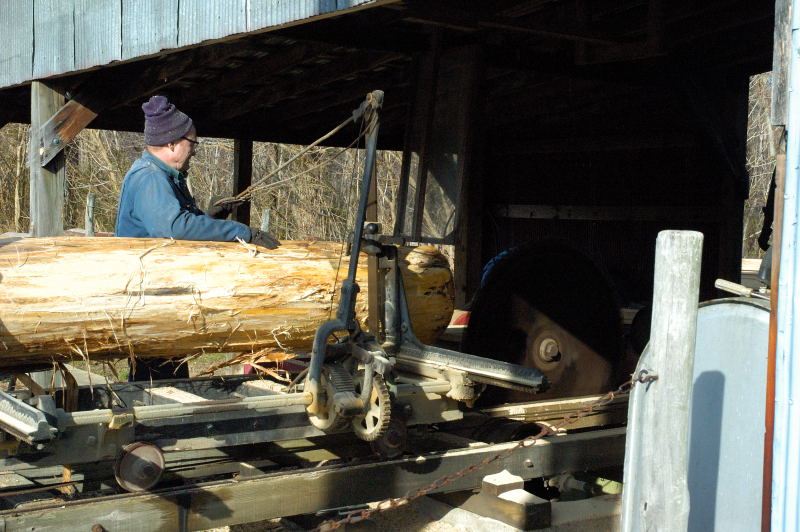 Log Sawing Demo @ Cecil's Mill