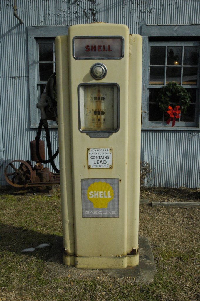 Old gas pump