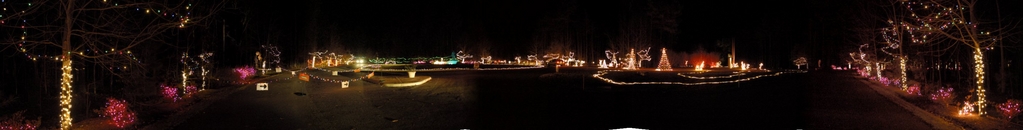 Panoramic View of Christmas Lights @ Annmarie Gardens