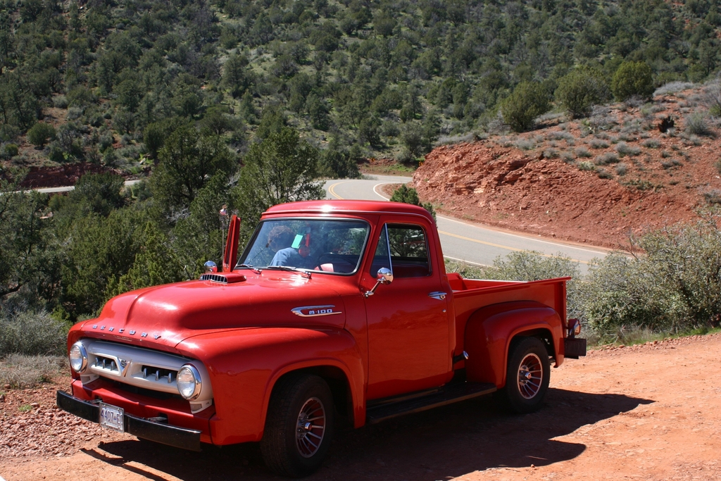 Red truck outside of Sedona