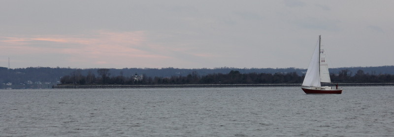 Sailing off St. Clements Island